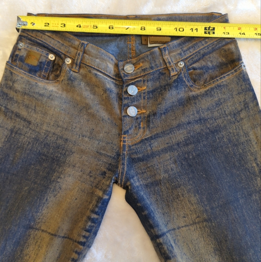 VTG Bongo Let Me B Jeans Y2K Flare Button Fly Faux Suede Dirty Look NWOT